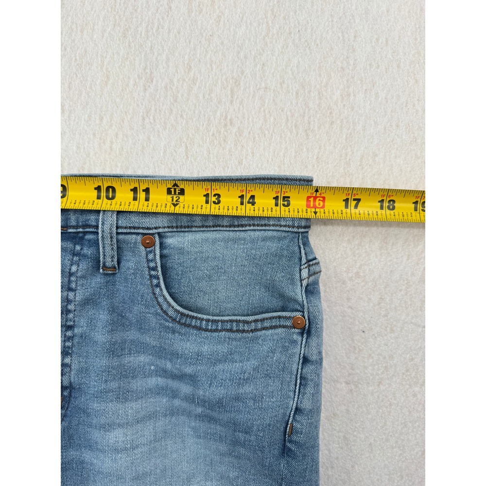 Madewell Mid-Rise Kick Out Jeans Womens 30 (32x26) Blue Light Wash Stretch Denim - Picture 6 of 11